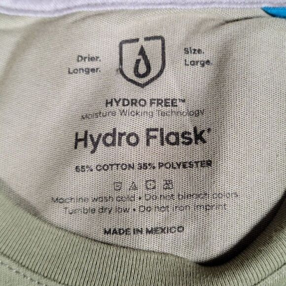 Hydro Flask Women's Olive Logo T-Shirt Sz L - Picture 4 of 7